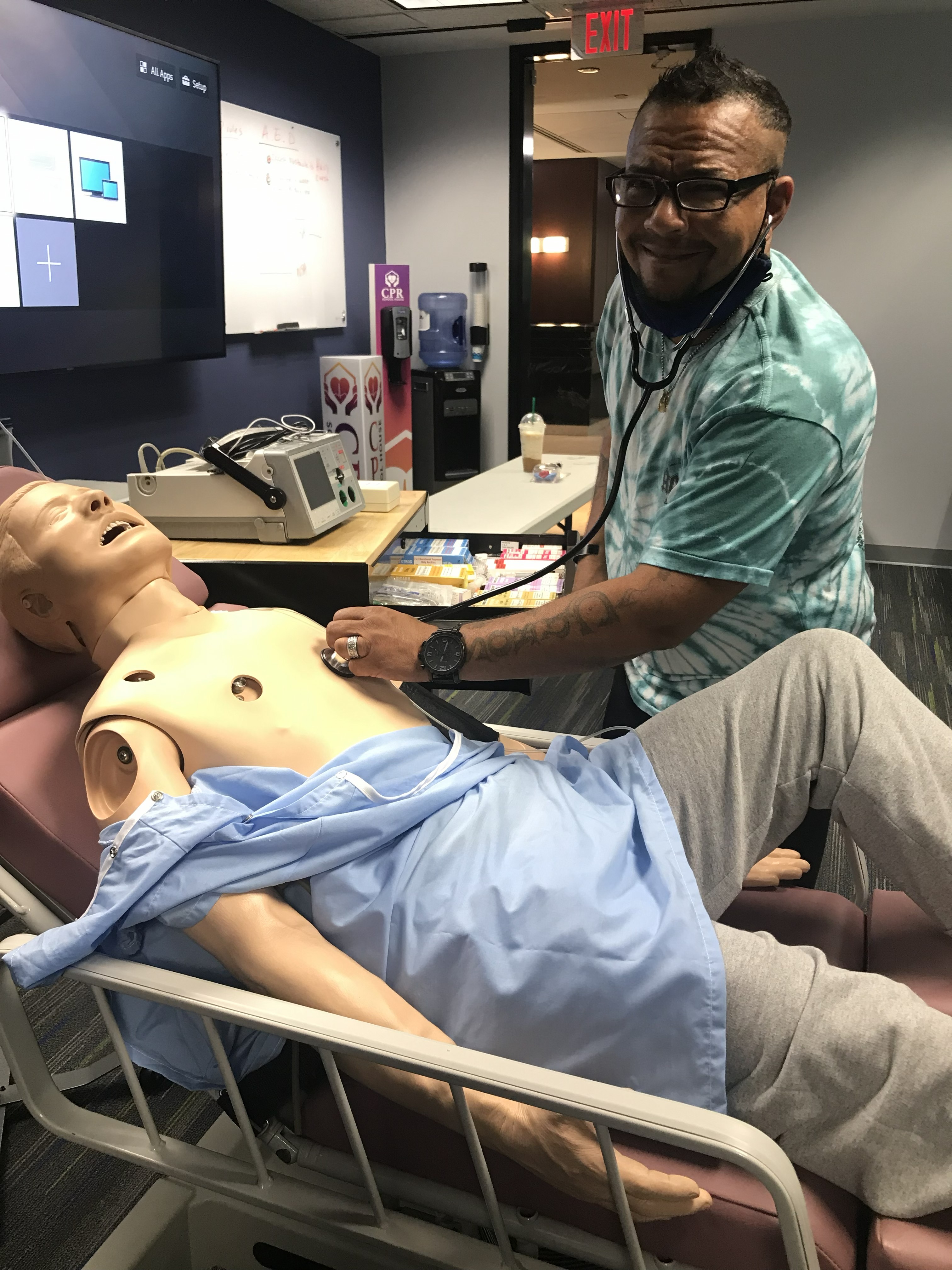 CPR training session